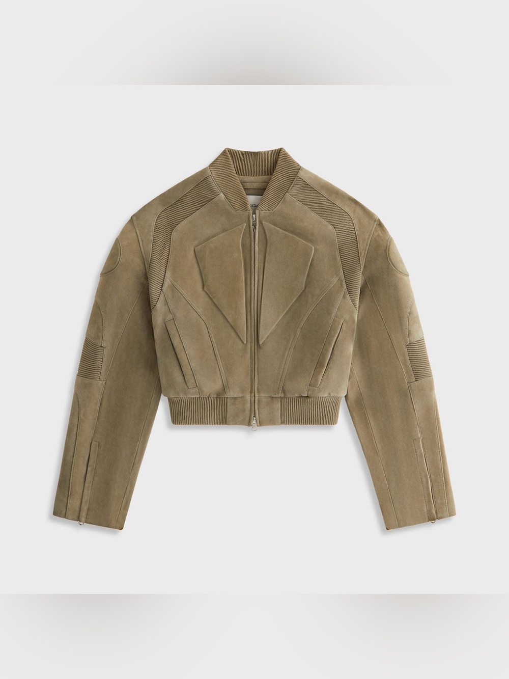 Kith Women Varen Suede Moto Bomber Jacket - Picture 2 of 6